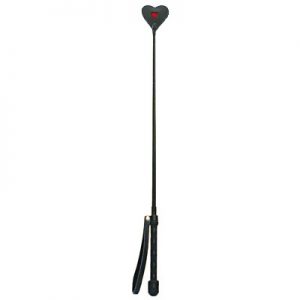 Up for a game of role playing with the King or Queen of hearts? The Heart Tip Crop from Strict Leather is a quality crop that has a sturdy and flexible fiberglass wrapped rod. Experience a full range of sensations