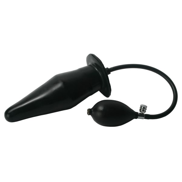 Pump up the passion with this Super Large Inflatable Butt Plug Take your anal play to the next level with this plug that expands inside you for an amazingly full feeling and incredible stretch. The smooth rubber plug expands with each squeeze of the ball bump