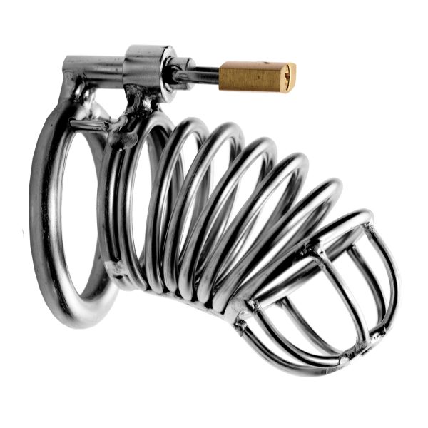 Experience the power play of keeping your partner under lock and key Lock up his most intimate areas in the Jail House Chastity Device for an exciting exchange of dominance and submission as well as erotic anticipation. In this device he will not be able to achieve a complete erection