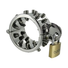 This is a heavy-duty stainless steel CBT device that is perforated with 28 holes through which adjustable screw points can be threaded to put the pressure on your sub. The sturdy construction means that this ring offers no quarter to your flesh puppet
