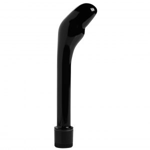 Tantalize yourself or partner with this powerful P-spot vibrator This dark and sexy vibe has a thin shaft and a curved