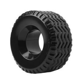 Get your motor running with this beguiling cock and ball tire. This thick and durable cock ring has the extra support and strength you need for extended sessions. The snug fit will help keep you rock hard for an extra long ride. Tread can also be used as a ball stretcher. Use your imagination Measurements: 2.3 inches outer diameter