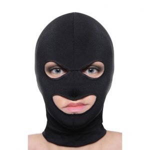 This devious disguise is designed to be comfortable and stretch completely over the head. This lightweight hood features an opening for both the eyes and both and will not hamper breathing or limit eyesight. The exposed mouth leaves open all kinds of naughty possibilities