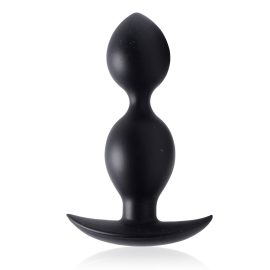 Interested in feeling something heavy shaking around in your ass? This distinctive butt plug is weighted internally with two steel balls for a unique internal stimulation. Revel in the sensation as each of the two bulbous balls pops into your ass The tapered tip makes it easy to insert