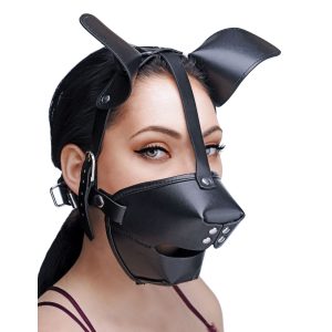 Turn your partner into your kinky little pet when you make them wear this puppy muzzle Complete with dog-like ears