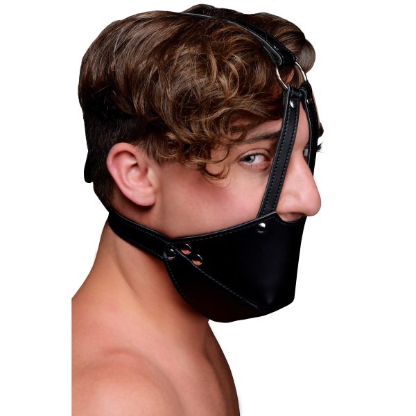 Shut up your pet with a unique muzzle gag Wrap your slaves head in this devious head harness to be instantly turned on
