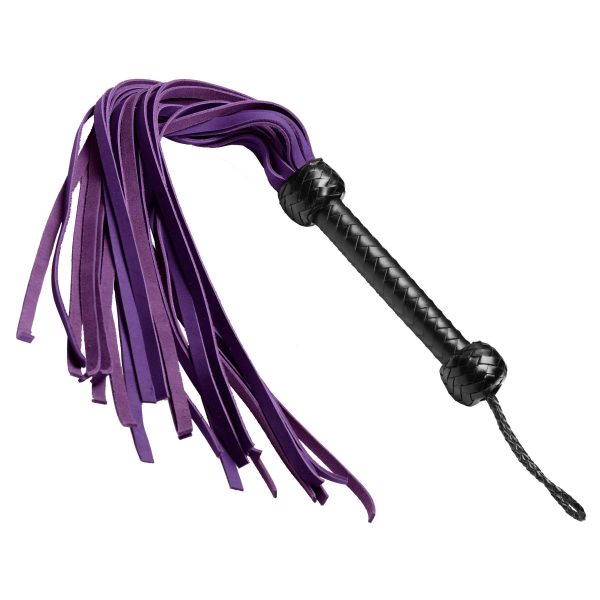 The Nubuck Flogger is sturdy and reliable. 18.5 inch leather straps are more than sufficient to give a serious flogging. It has a 9" handle with wrist straps to for a secure grip while in use.
