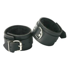 Plush faux fur lines the bottom of these Wrist and Ankle cuffs equaling a comfortable fit on a person" s wrist or ankles. The cuff is durable and has a D-ring for attachment to other bondage gear. Note: Sold in pairs of either wrist or ankle restraints.