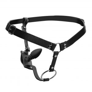 Keep your partner stuffed and ready for action This harness combines a hard