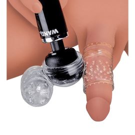 Transform your favorite massage wand into a male sex toy with an accessory that gives you two ways to play Perfect for masturbation or use with a partner