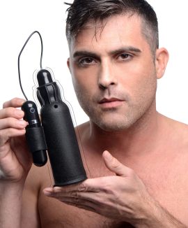 Make masturbation even better with a stroker sleeve that treats you to both pleasure textures and intense vibration This silicone male sex toy features a premium quality sleeve that is textured on the outside for a secure grip and contains dozens of soft