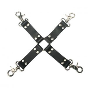 Hog tie that pig of a partner up with the Strict Leather Hog Tie Clip. The rotating snap hooks make it very easy to hook these on to D-Ring" s of wrist or ankle cuffs. This item is a great item to combine with many of Strict Leather brand cuffs. Have your partner squealing for more and purchase this fine item today!