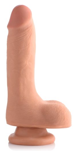 Average length and girth with a defined shape This beautiful dildo will deliver orgasmic ecstasy with its precise representation of medium-sized manmeat. Savor every ridge and ripple in the realistic penis and scrotum