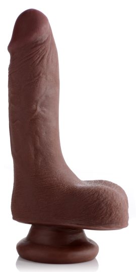 The perfect pecker for penetrative pleasure This gorgeous dildo will deliver orgasmic ecstasy with its precise representation of an average-sized erection. Savor every ridge and ripple in the realistic penis and scrotum