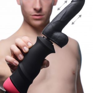 Experience ultra-powerful pounding action with this hand-held thrusting dildo. Discover the 2 intense speeds from the industrial motor