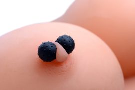 These textured magnetic spheres will give you a pinch of pleasure This set comes with two silicone-coated orbs that may appear small