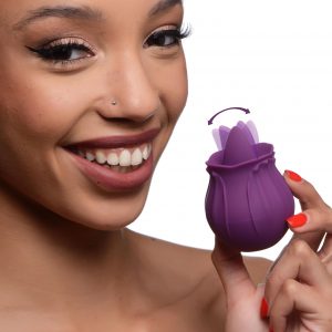Prepare to blossom with pleasure with this violet-shaped Bloomgasm Silicone Licking Clit Stimulator! This Wild Violet clit flicker fits neatly in your hands so you can play and explore in comfort - perfect for use on your own or with your partner. Combine this licking violet with a penetration toy or use during intercourse and elevate your pleasure!     Constructed with a premium body-safe silicone that is phthalate-free
