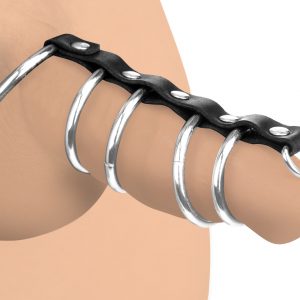Wear a cock ring with graduated rings that look like a reinforced metal spine for your shaft. With an edgy style that both looks and feels unforgettable