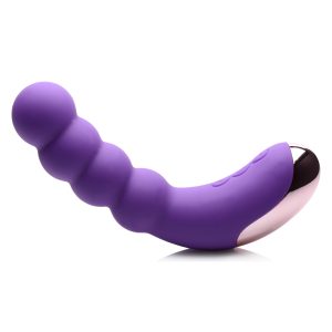 This Silicone Beaded vibrator is perfectly curved and textured for peak G-spot pleasure! Featuring powerful vibes and a premium plush exterior to provide an addicting fill