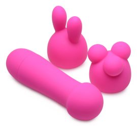 This tiny powerhouse features an extremely powerful motor to buzz you into orgasmic bliss! The two attachments included with this wand translate these powerful vibes into different sensations for a variety of ways to explore your sexuality - one attachment is designed to mimic rabbit vibrators