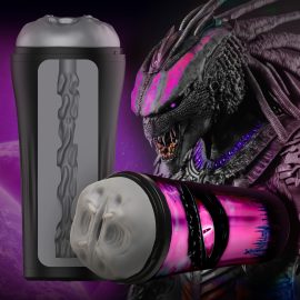Do you get turned on by danger? This Predator stroker is soft gray with circular
