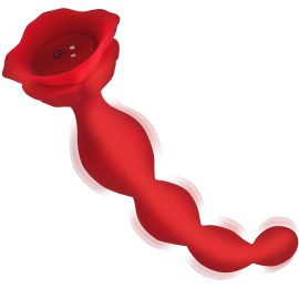 Your backdoor pleasure is about to bloom with this Beaded Rose Vibrator! The smooth