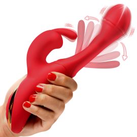 Go out of your mind with pleasure! This new Flicking Silicone Rabbit Vibrator brings you intense sensations for those who want to release their tension until they are gushing and wet! The smooth
