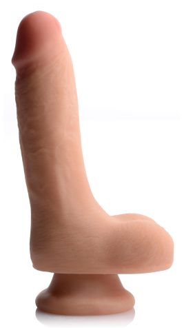 Average size does not mean average pleasure This beautiful dildo will deliver orgasmic ecstasy with its precise representation of a medium-sized erection with a defined coronal ridge. Savor every ridge and ripple in the realistic penis and scrotum
